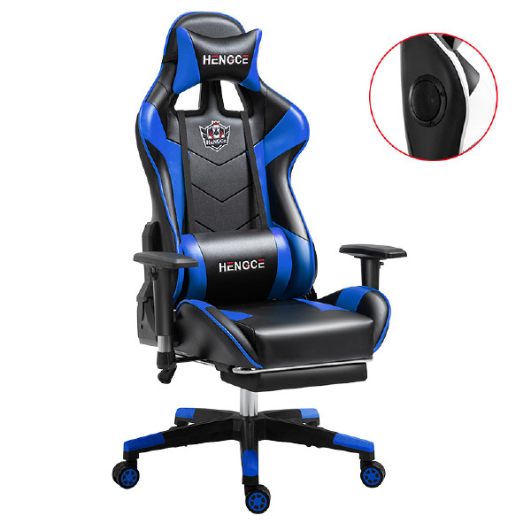 OEM ODM Free Sample Reclining Bt Speaker Game Chair Gaming with Removable Head Rest Lumbar Cushion