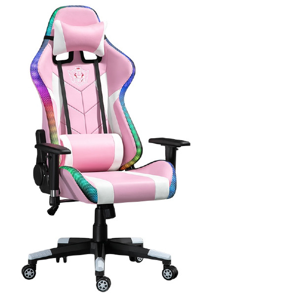 2021 Nice Quality Lounge Pink Computer Chair RGB Racing Gaming Chair