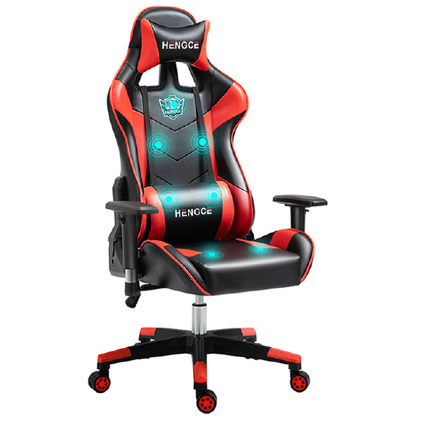 Amazon Hot China Manufacturer OEM Accept Vibration Adjustable Silla Gamer Racing Chair Massage Gaming Seat with Footrest