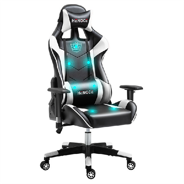 Massage Gaming Chair Ergonomic Game Chair Gamer Chair With Racing Style Headrest and Lumbar Support Back