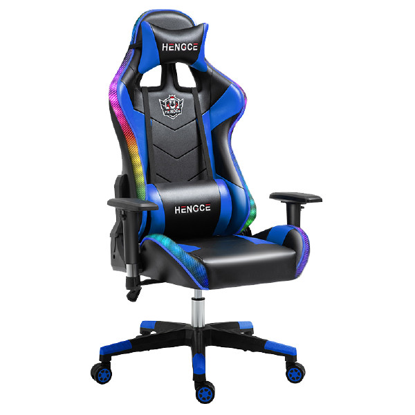 Customized Modern Adjustable Swivel Gaming Chair with RGB Lumbar Support