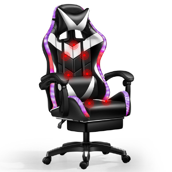 Massage E-sports Chair RGB Gaming Chair with Speaker