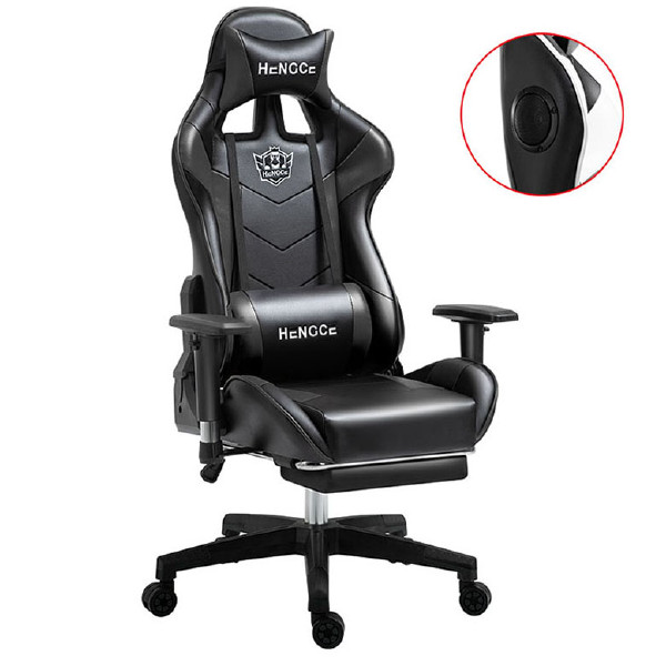 Hot Popular China Factory Direct Anji Bt Speaker PC Racing Gaming Chair with Feetrest